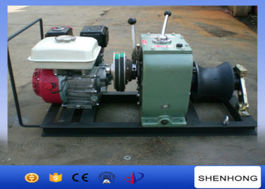 High Versatility 3T Cable Gas Powered Winch With Honda GX160 Gasoline Engine